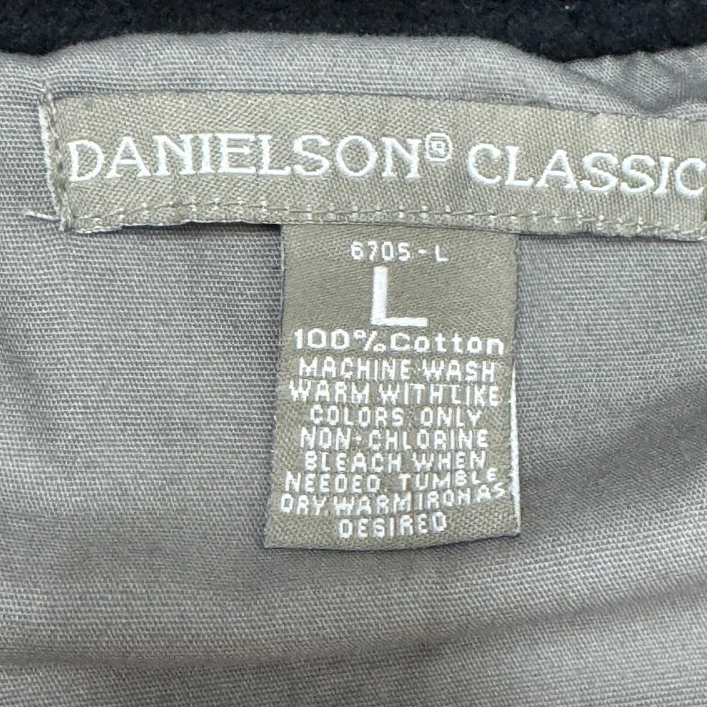 Vtg Danielson Classic Fishing Vest Mens Large Gray Multi-Pocket Cotton Utility